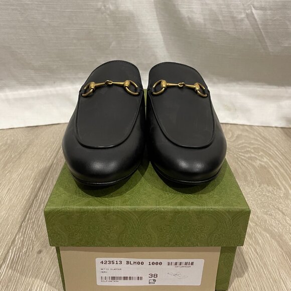 Gucci Princetown Leather Mules Size 38 - Picture 2 of 4